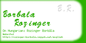 borbala rozinger business card