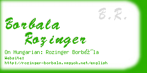 borbala rozinger business card
